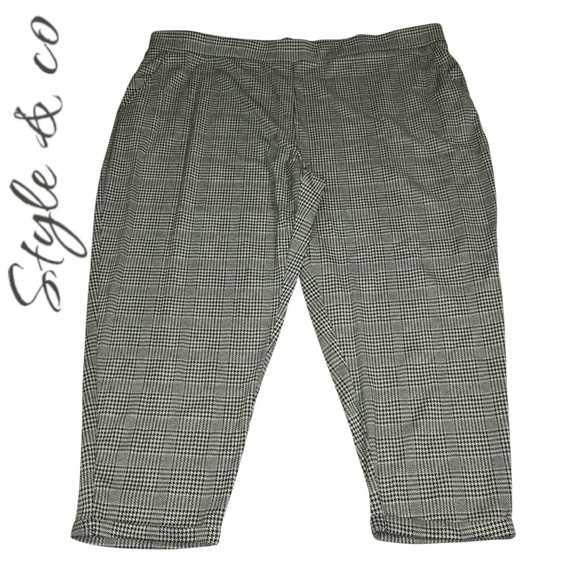 Style & Co Woman Houndstooth Cropped Pants, Sz 4X - Picture 11 of 11